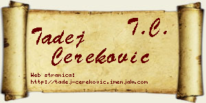 Tadej Čereković vizit kartica
